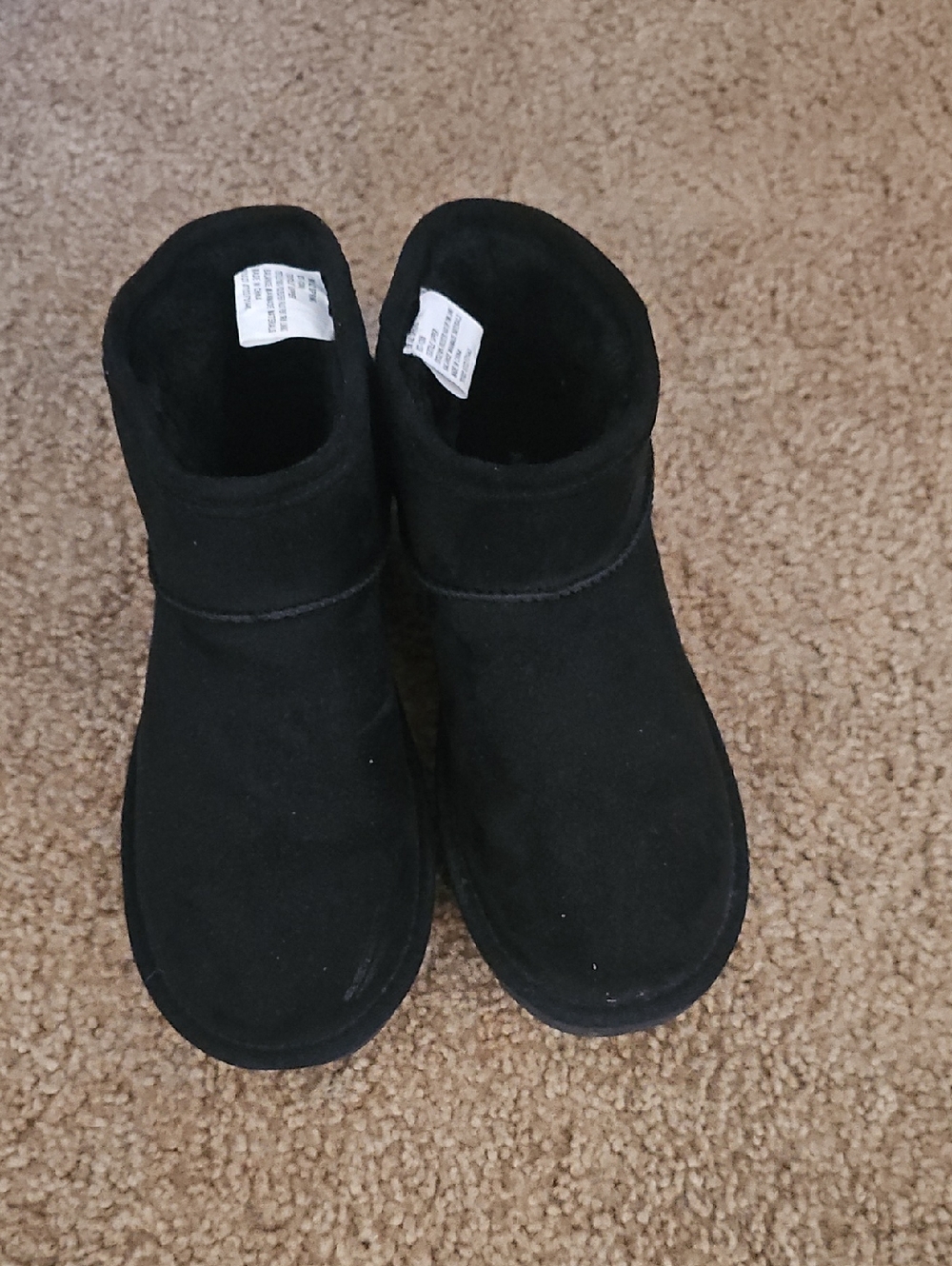 Arizona Jean Company Black Short Suede Ankle Booties  Tote 7